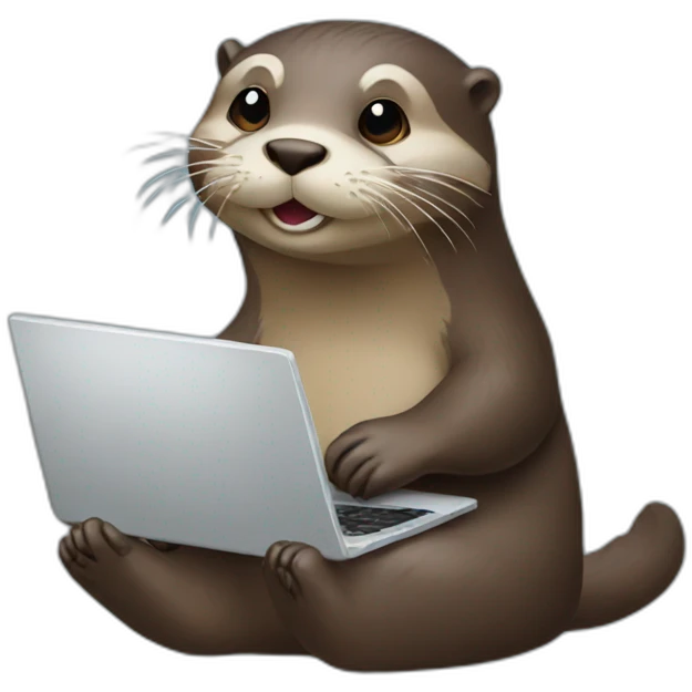 Otter with laptop emoji