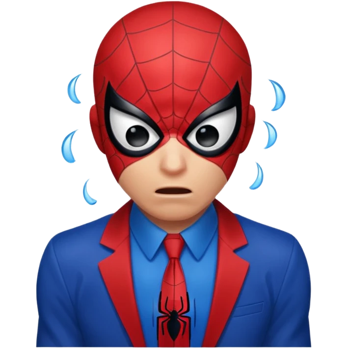 Spider-Man crying emoji