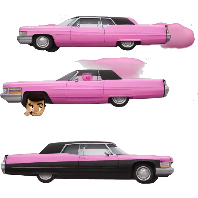 pink cadillac from the side emoji