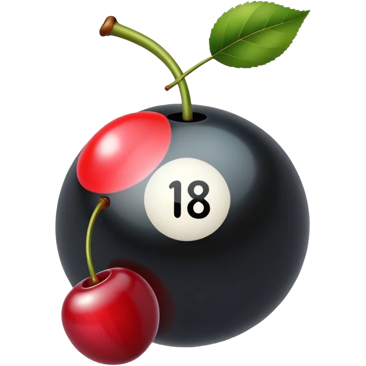 8 ball cherries emoji