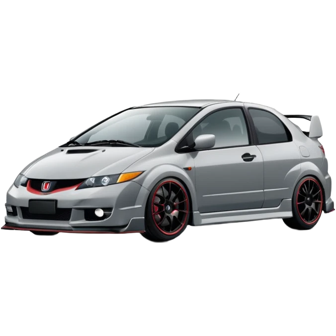 2004 grey Honda civic type r black rims without a spoiler or splitter emoji