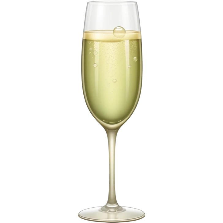 Pale olive champagne glass emoji