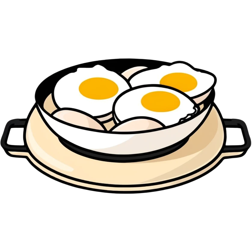 Foot cooking eggs emoji