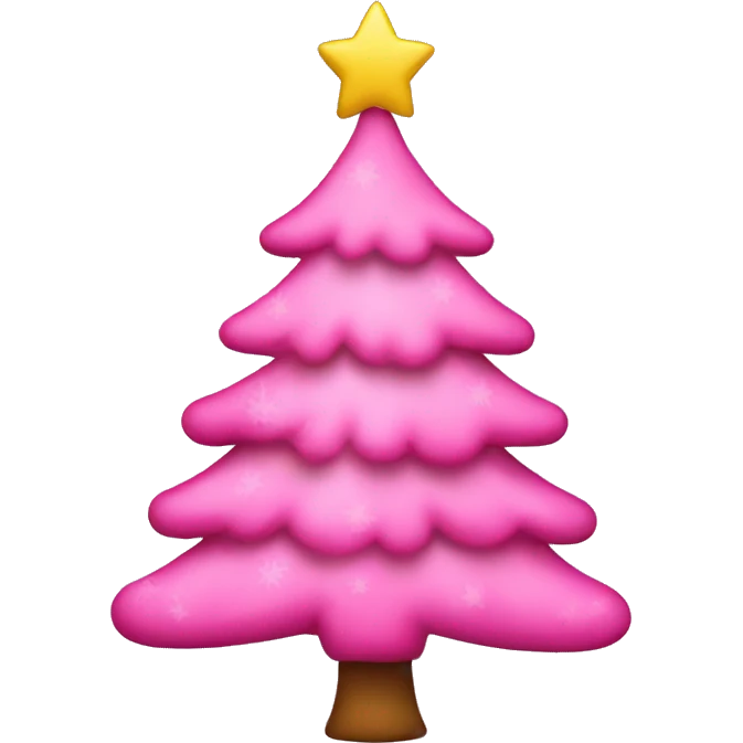Pink decorated christmas tree emoji