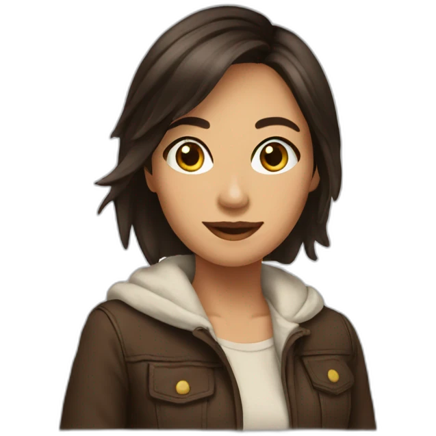 femme petite brune emoji