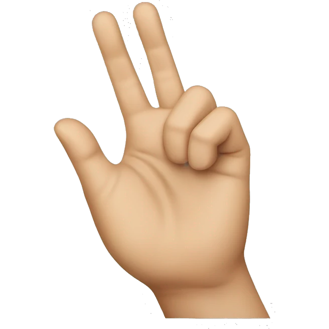 A hand doing a w  emoji