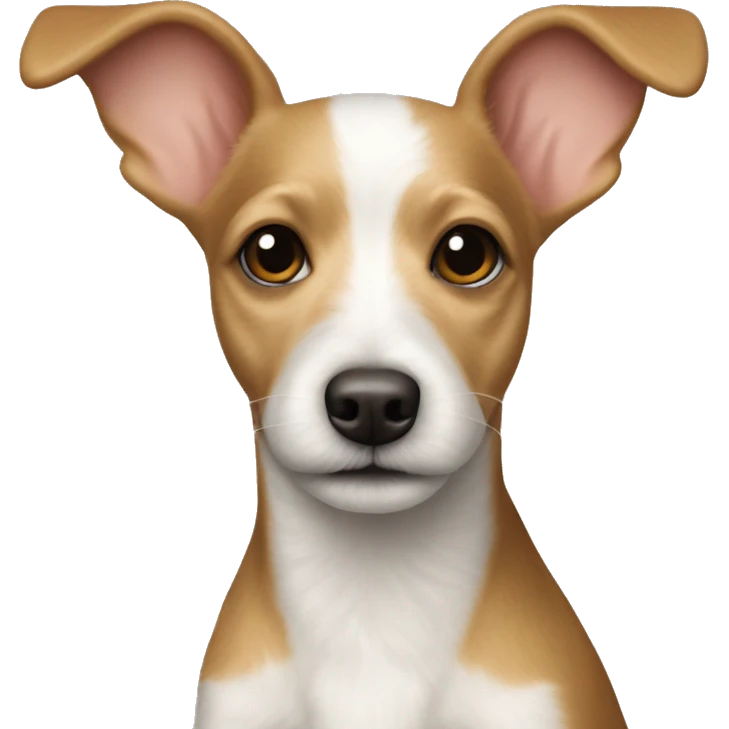 Beige rat terrier poodle mix emoji