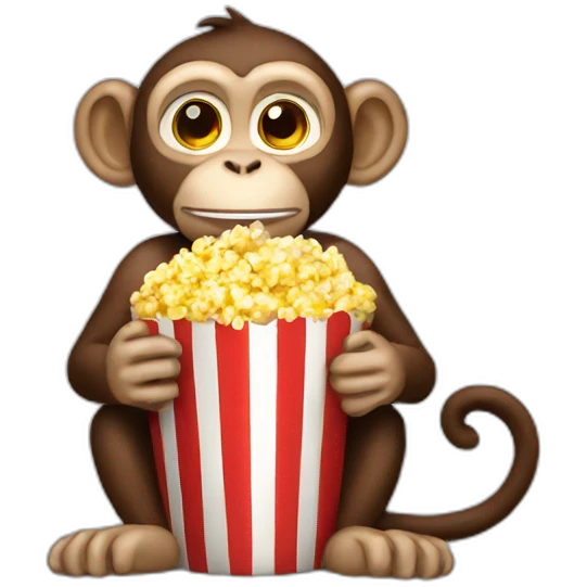 monkey eating popcorn emoji