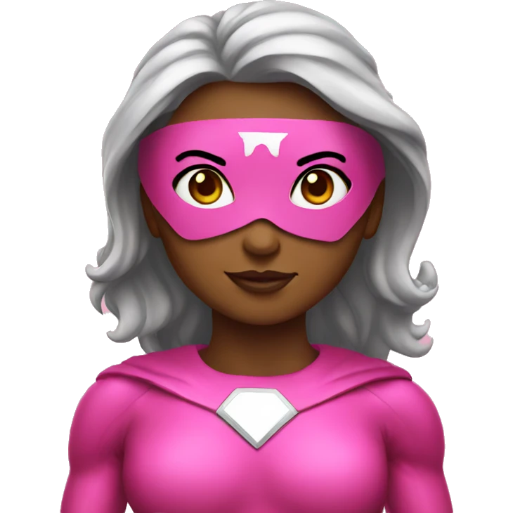 Pink woman super hero emoji