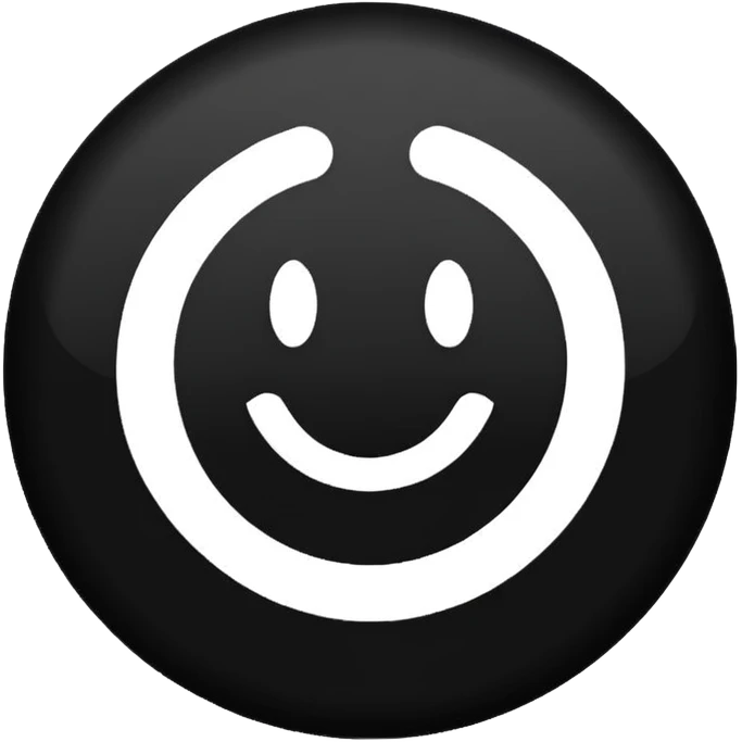 Black Circle with MB written on it emoji