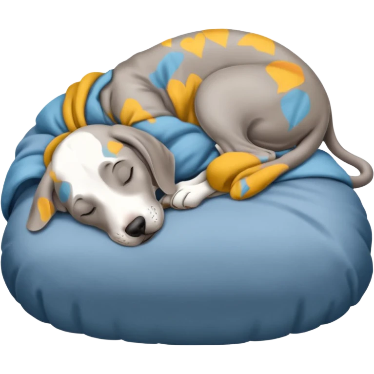 Weimaraner sleeping  emoji