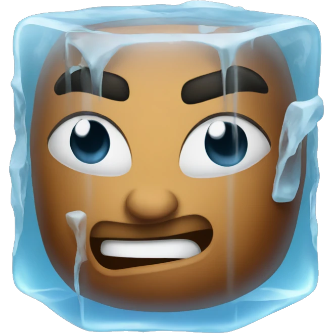 Ice Cube with smirking face emoji