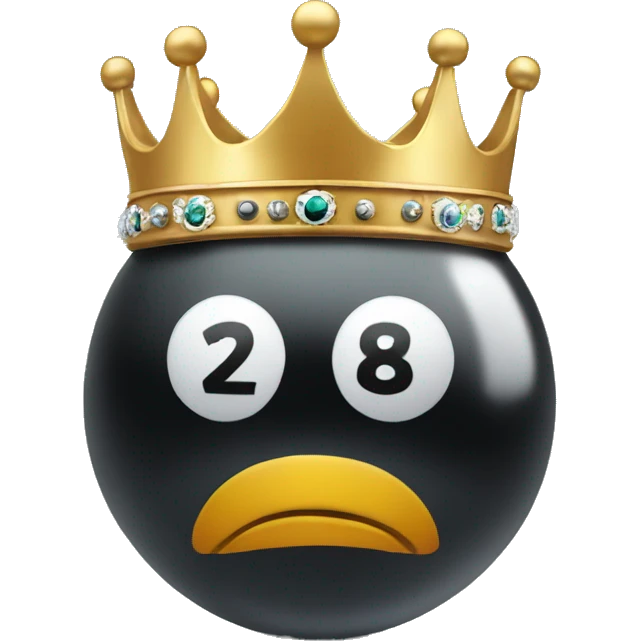 8ball with a crown on it emoji