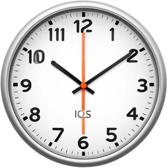 Minimalist 24 hour clock, simple design, clean lines emoji