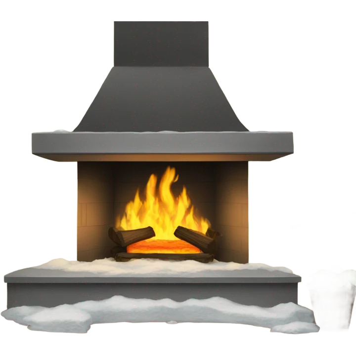 Fireplace full of snow emoji