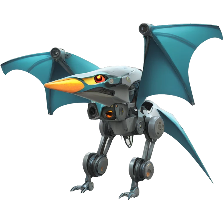 Pterodactyl robot mechanical laser eyes emoji