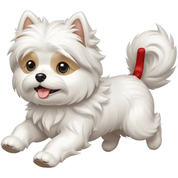 Maltese dog escaping emoji