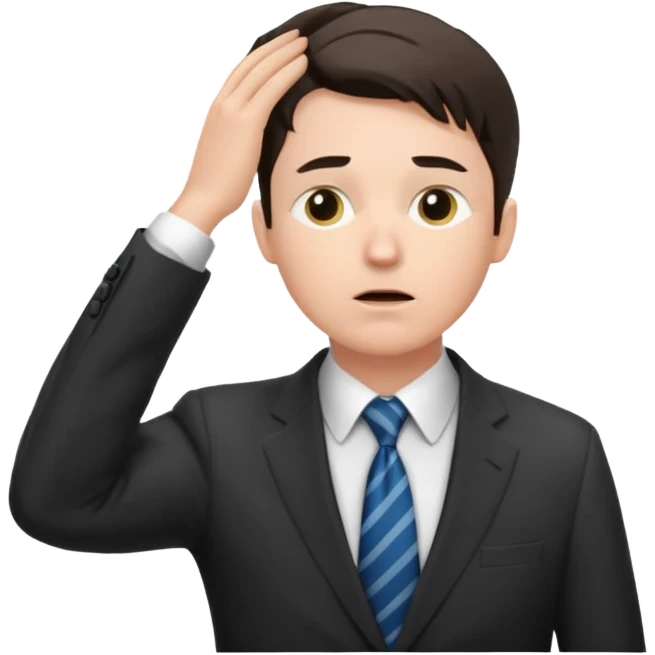 Mach mir einen Trader an der wallstreet der sich fragend an den kopf greift emoji