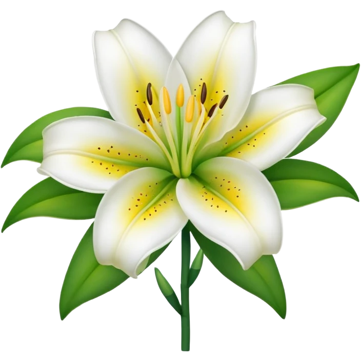 lily flower with eyes and smile no face emoji