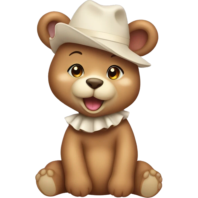 Cute coquette bear emoji