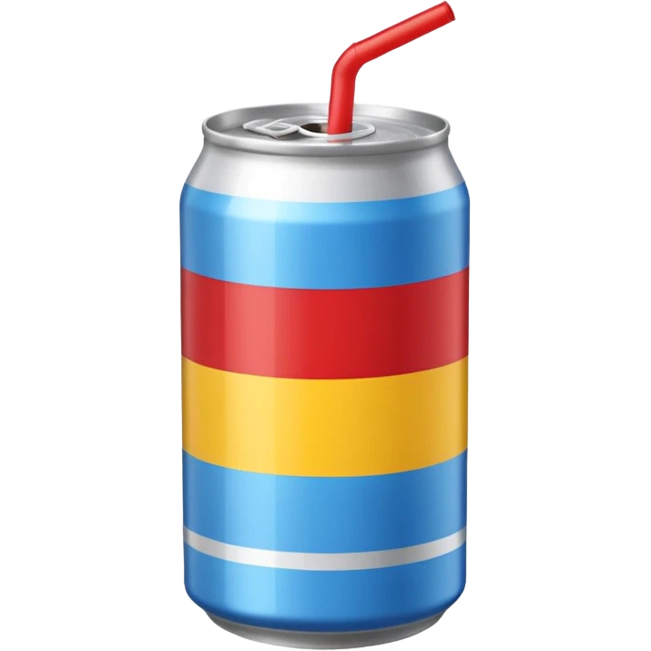 drink can blue red yellow Surfside SINGLE straw NO FACE emoji