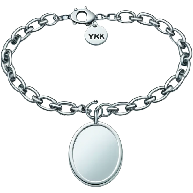 Y2K Tiffany oval tag choker emoji