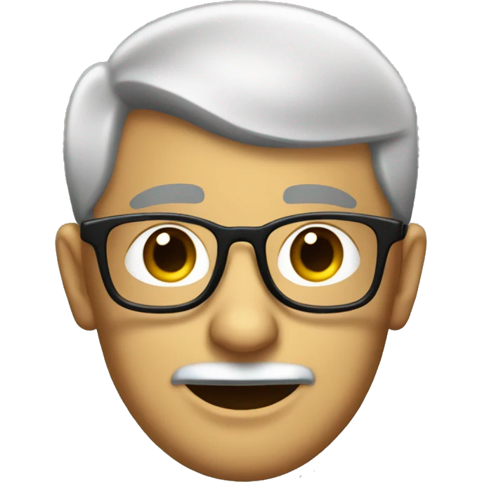 spanic Man 50s with glasses so in love emoji