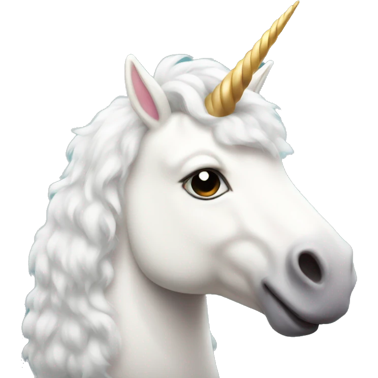 fat white fluffy unicorn  emoji