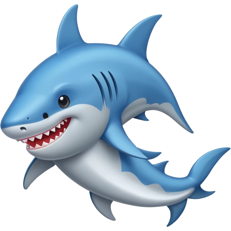 Un tiburón con zapatos azules 🦈👟 emoji