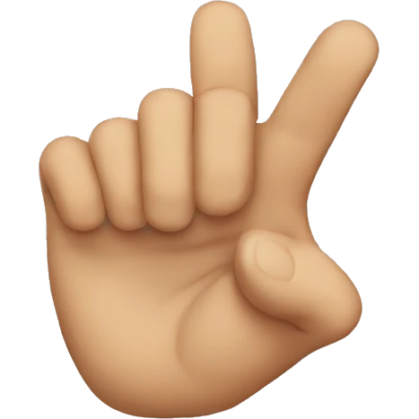 You pointed finger emoji
