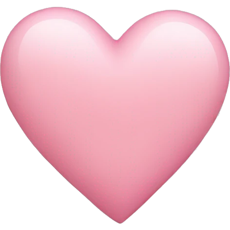 Soft pink heart emoji