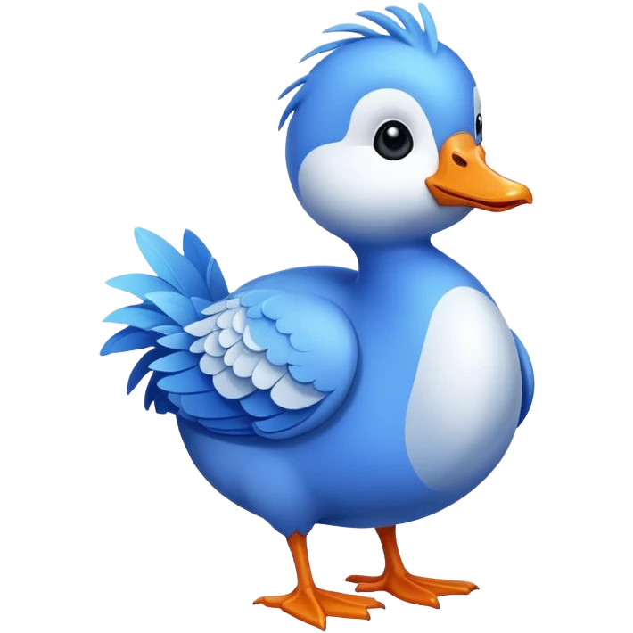 Blue silly Goose  emoji