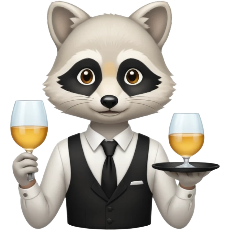waitor white racoon emoji