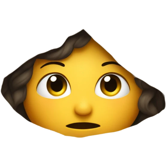A shy face under a blanket emoji