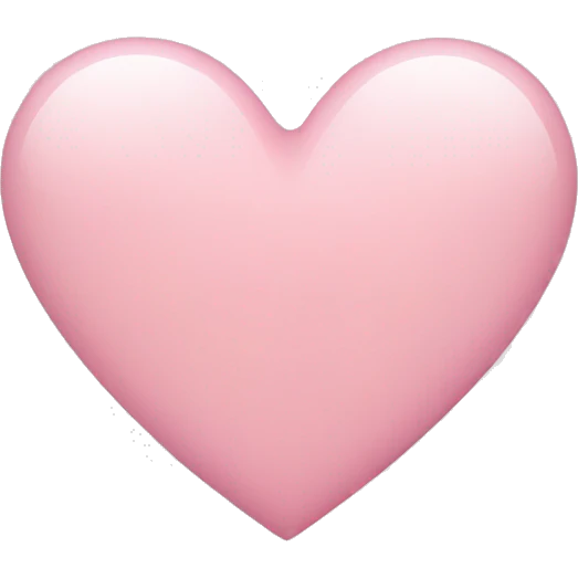 Soft pink heart emoji