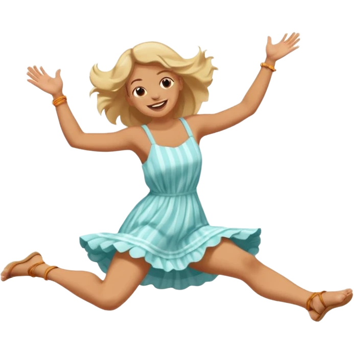 Giggling while kicking feet in the aur emoji