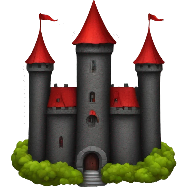 Black and red goth castle emoji