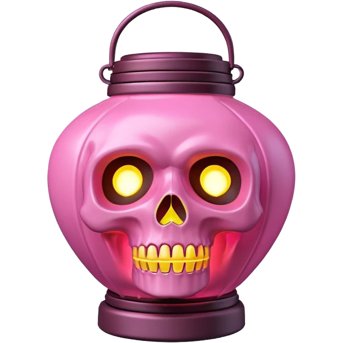 pink skull lantern emoji