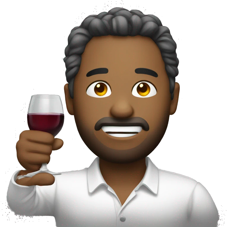 Drunk off wine emoji