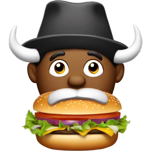 Bull cook burger  emoji