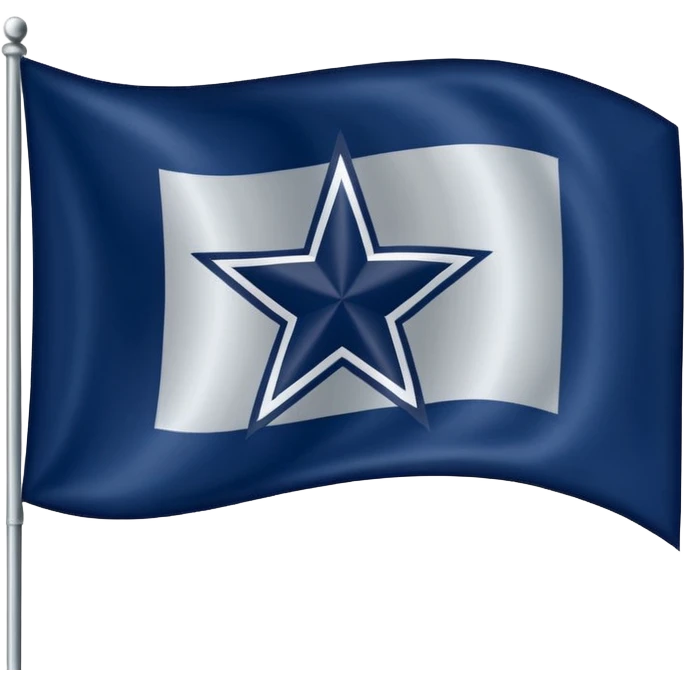Dallas cowboys flag no stripes emoji