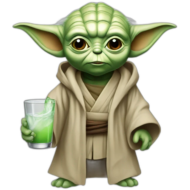 Yoda qui boit de la vodka  emoji