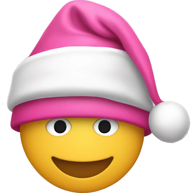 Pink Santa hat emoji