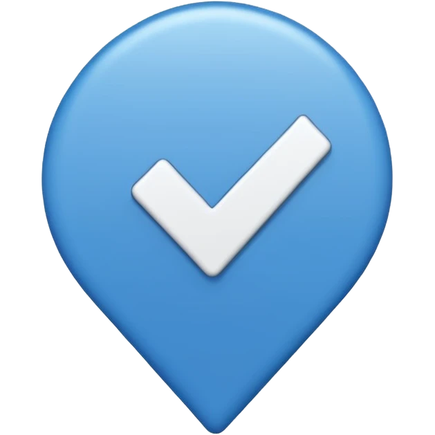 I want a verified emoji with the background all blue and inside there will be a stick "correct" in white". emoji