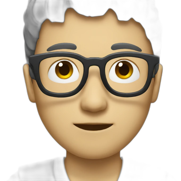 Japanese with glasses emoji