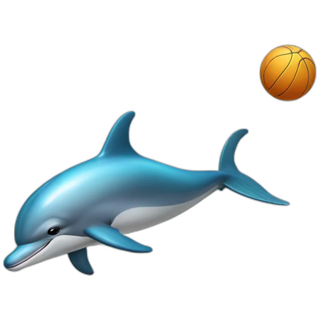 Dolphin playing with ball emoji