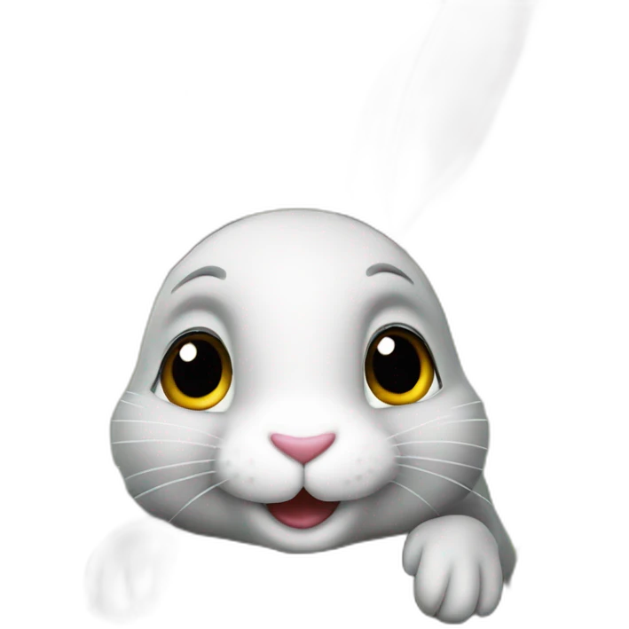 Lapin sur tortue emoji