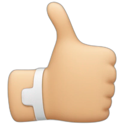 Thumb up with A hand splint that covers almost the entire hand emoji