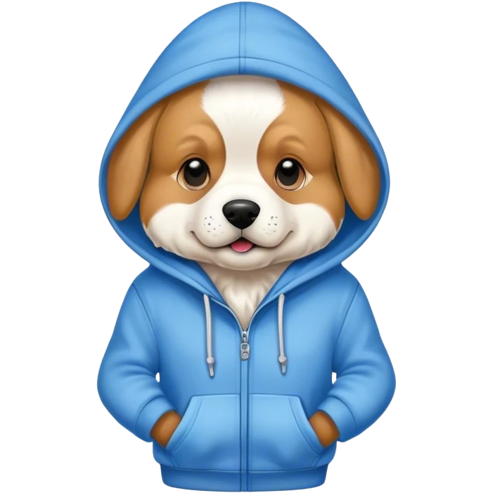 Dog wearing a hoodie emoji
