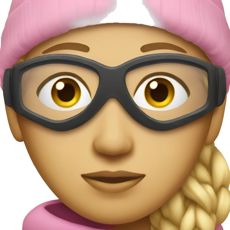 girl wearing a ski mask emoji